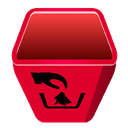 red trash empty icon